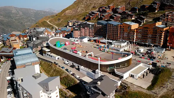 Sports complex in the mountains.