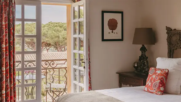 Bright Villa Room featuring a unique Mediterranean design.