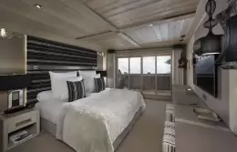The bedroom in Suite-Chalet K3 at Le K2 Palace, Courchevel 1850
