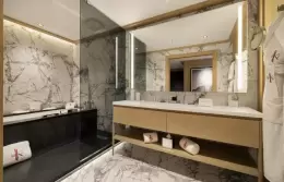 The bedroom in Suite-Chalet K8 at Le K2 Palace, Courchevel 1850