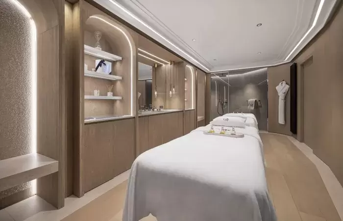 The double treatment cabin at the Goji Spa, Le K2 Palace, Courchevel 1850