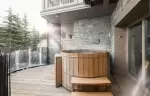 The outdoor hot tub at the Goji Spa, Le K2 Palace, Courchevel 1850
