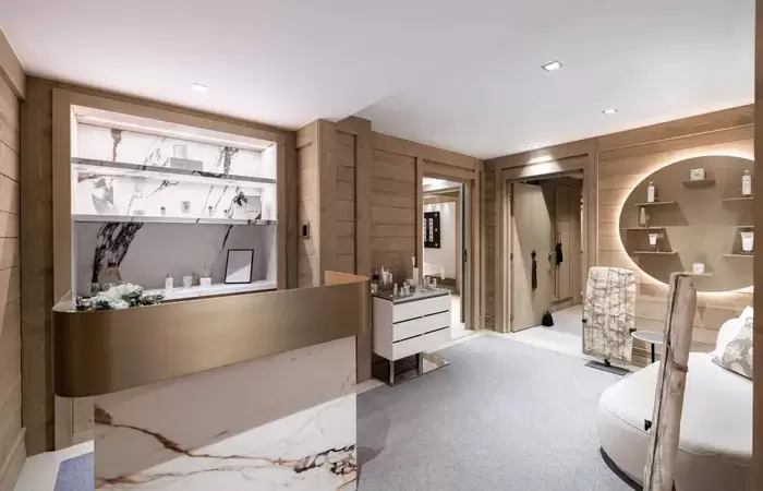 The reception of the Goji Spa at Le K2 Palace, Courchevel 1850
