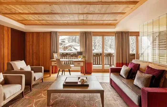 Suite les neiges fouquets courchevel living room