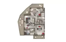 Floor plan of the Suite Altitude at Le K2 Altitude, Courchevel 1850, lower level