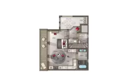 Floor plan of the Suite Altitude at Le K2 Altitude, Courchevel 1850, upper level