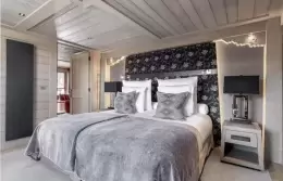 The master bedroom in the Suite Altitude at Le K2 Altitude, Courchevel 1850