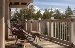 The private terrace of the Suite Altitude at Le K2 Altitude, Courchevel 1850
