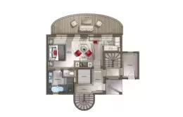 Floor plan of a Superior Room at Le K2 Altitude, Courchevel 1850