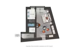 The floor plan of the Superior Room at Le K2 Chogori, Val d'Isere