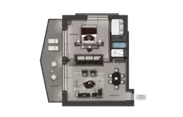 The floor plan of the Suite Chogori at Le K2 Chogori, Val d'Isere