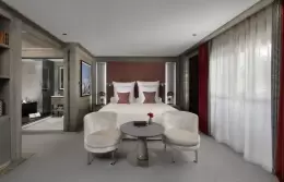A bedroom in the Samsara Suite at Le K2 Chogori, Val d'Isere