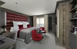 A second bedroom in the Samsara Suite at Le K2 Chogori, Val d'Isere