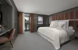 A third bedroom in the Himalaya Suite at Le K2 Chogori, Val d'Isere