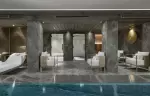 The indoor swimming pool at the Goji Spa, Le K2 Chogori, Val d'Isere