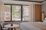 Superior room with a view of the resort courtyard.