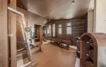 Gym with exercise equipment in chalet Cristal in Val d-Isere.