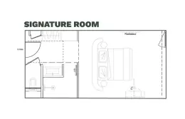 Floor plan of the Signature Room at Fahrenheit Seven Les Menuires